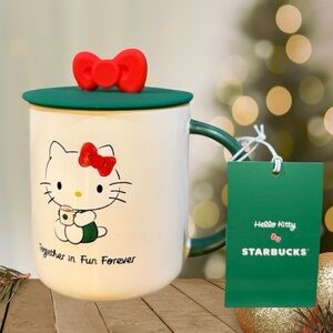 New Starbucks x Hello Kitty Ceramic Mug With Silicone Lid